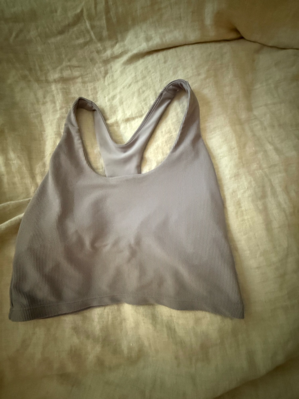 Ribbed Scoop Neck Tank Top - Lilac